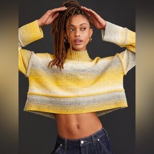 Anthropologie Pilcro Cropped Mock Neck Sweater